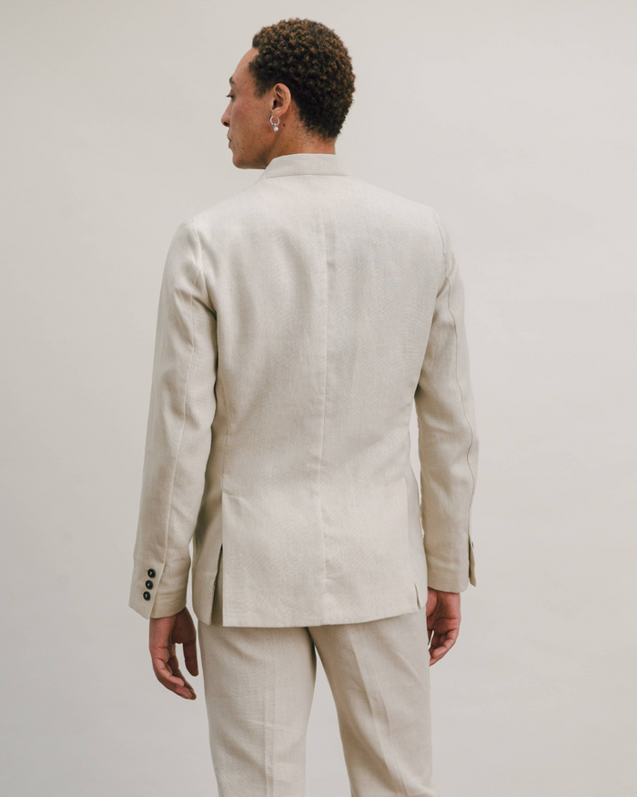 Ivory Linen Nehru Jacket