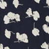 Navy blue fabric with white floral patterns | Exclude | Swatch