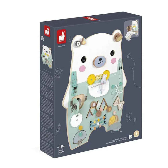 Janod® Lesena aktivnostna tabla Bear Janod