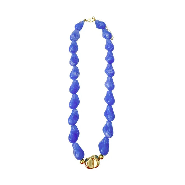 jazz blue beaded necklace gemelli