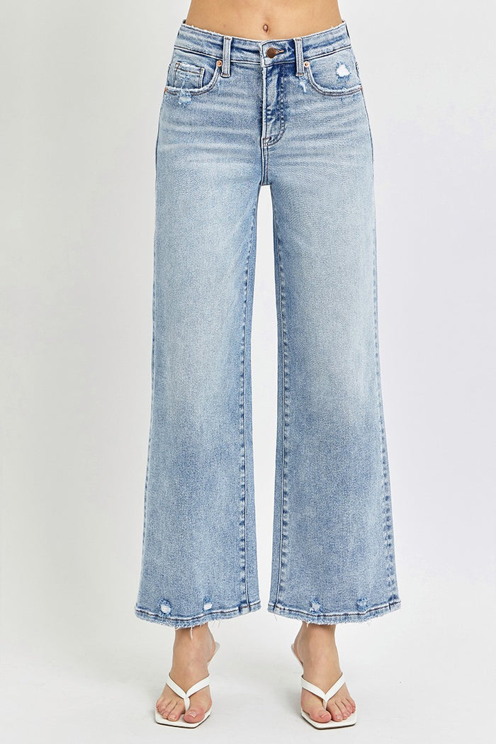 risen jeans tummy control crop denim