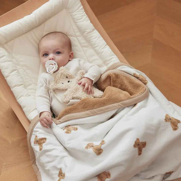 Jollein® Bombažna odejica Teddy Bear 75x100 Jollein