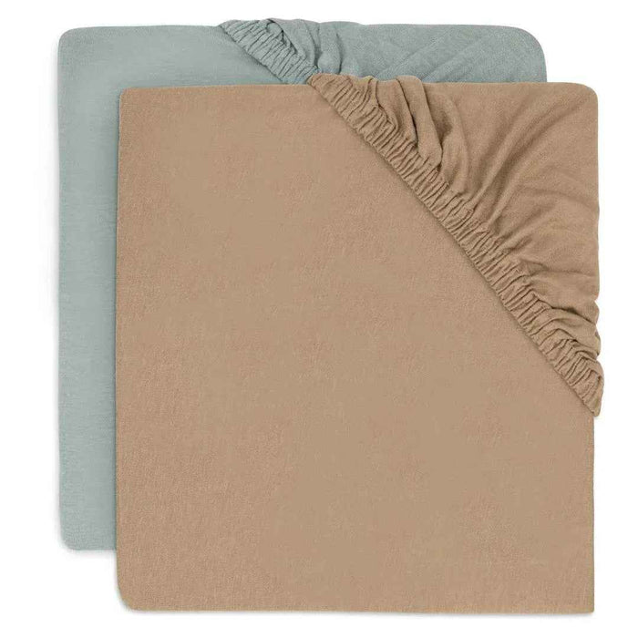 Jollein® Bombažna rjuha 2 kosa 60x120 Sea Green/Biscuit Jollein