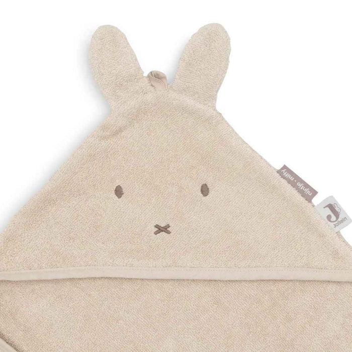 Jollein® Brisača s kapuco Jacquard Miffy Warm Sand 75x75 Jollein