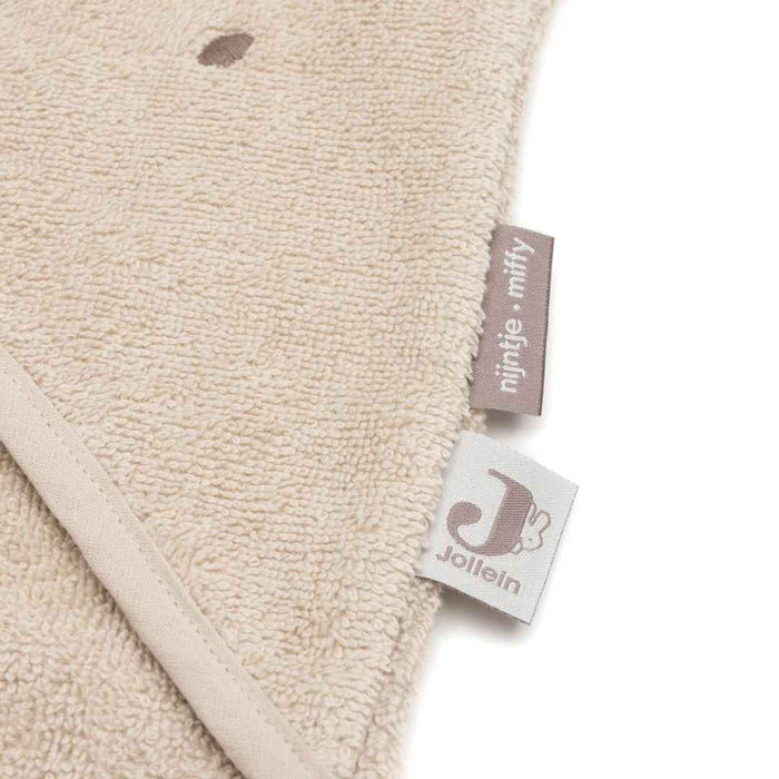 Jollein® Brisača s kapuco Jacquard Miffy Warm Sand 75x75 Jollein