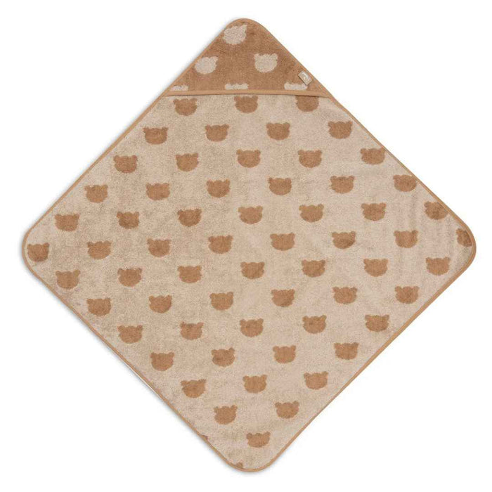 Jollein® Brisača s kapuco Jacquard Teddy Bear 75x75 Jollein