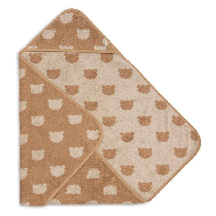 Jollein® Brisača s kapuco Jacquard Teddy Bear 75x75 Jollein