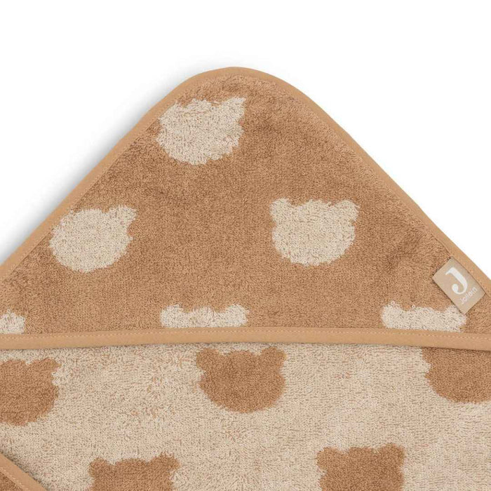 Jollein® Brisača s kapuco Jacquard Teddy Bear 75x75 Jollein
