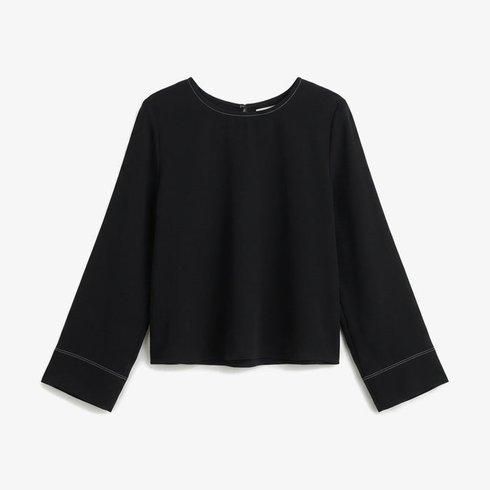 image of black long sleeve top
