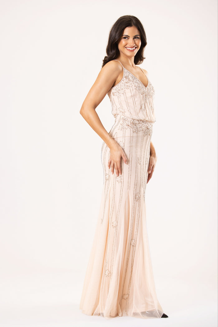 Keeva Nude Blush Bridesmaid Dress
