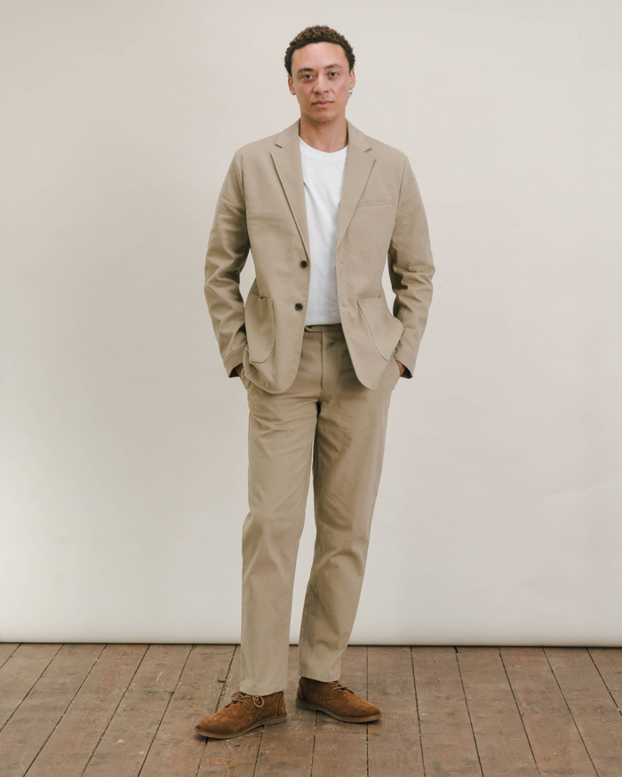 Khaki Cream Cotton Chinos