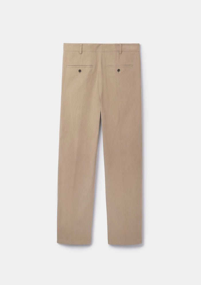 Khaki Cream Cotton Chinos, Chinos - SIRPLUS