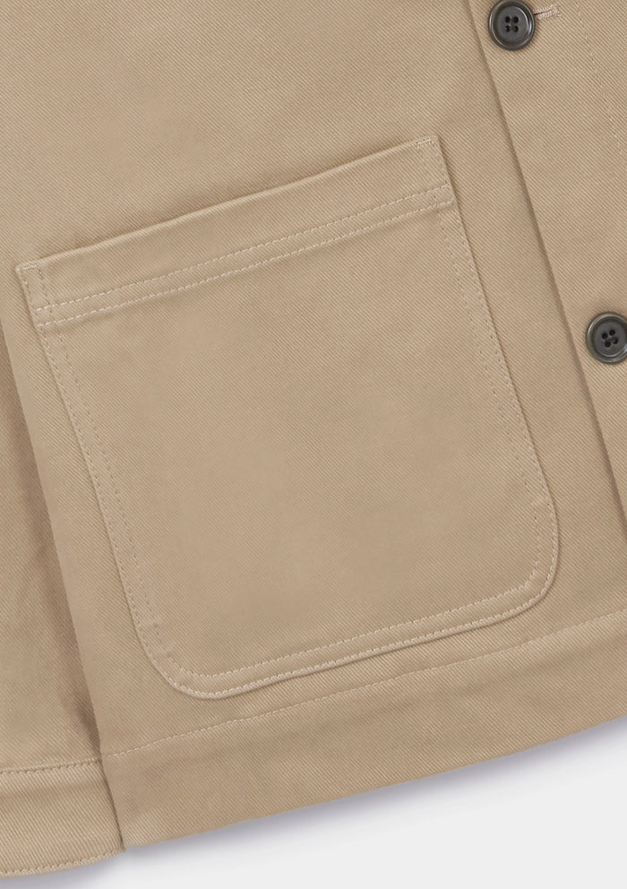 Khaki Cotton Chore Jacket, Chore Jacket - SIRPLUS