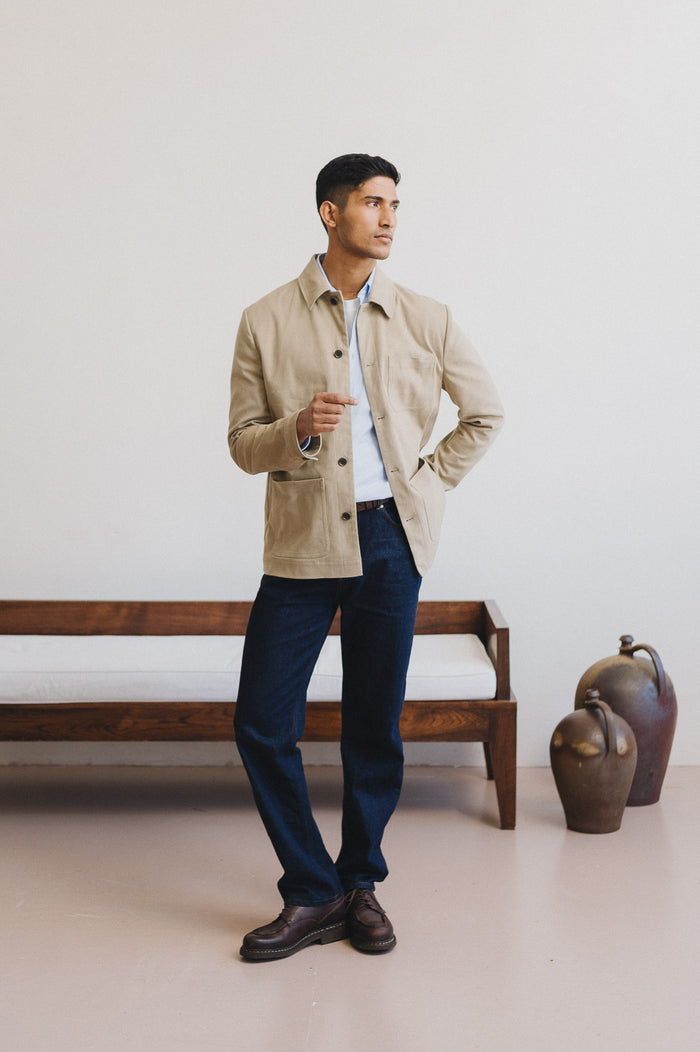 Khaki Cotton Chore Jacket, Chore Jacket - SIRPLUS