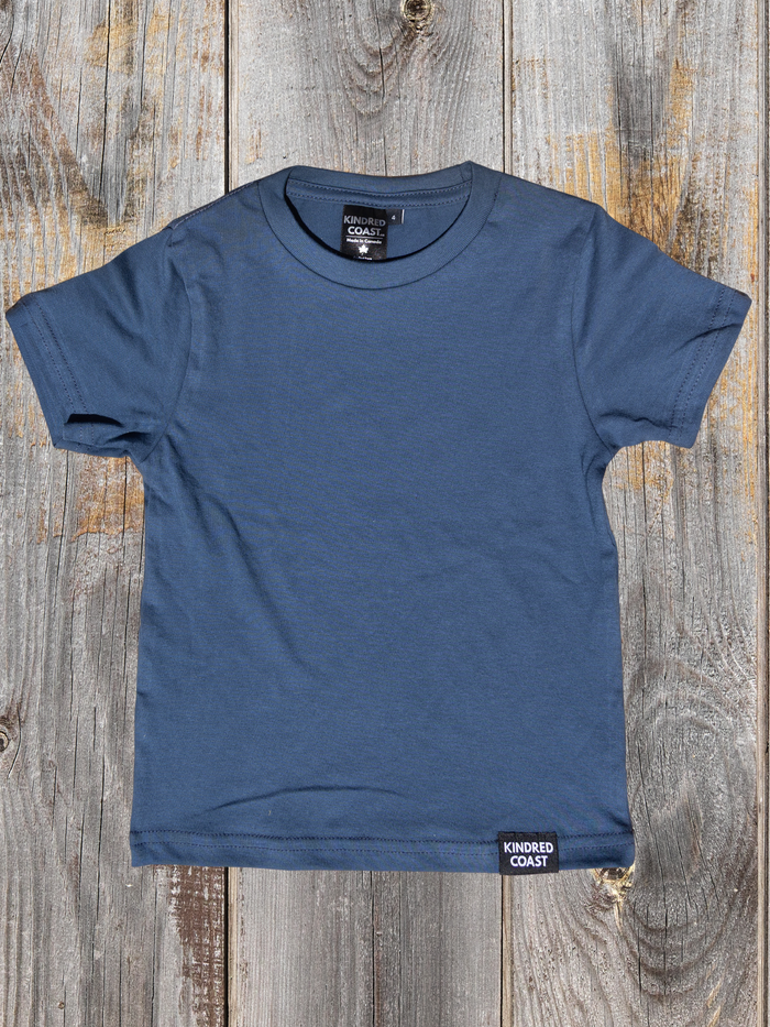 Kids Organic Cotton Tee - Blank Apparel - Midnight