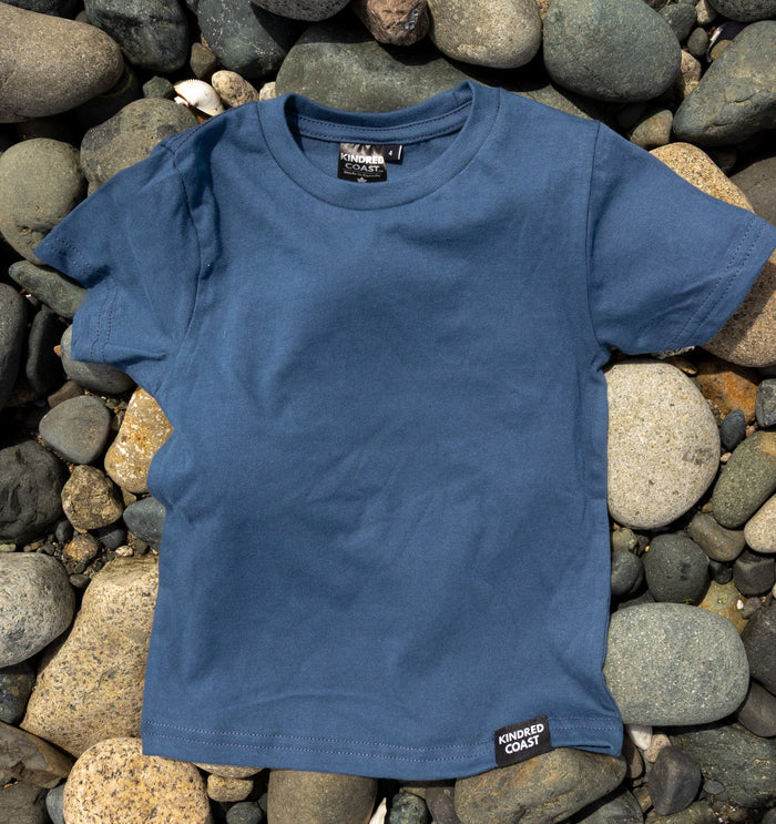 Kids Organic Cotton Tee - Blank Apparel - Midnight
