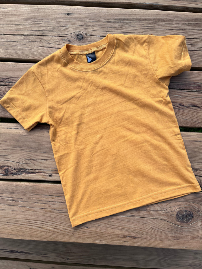Kids Organic Cotton Tee- Blank Apparel  - Gold