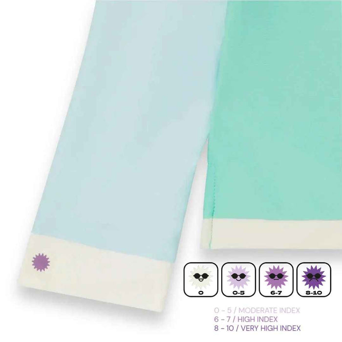 KiETLA® Otroška kopalna majica z dolgimi rokavi Green/Blue Ki ET LA