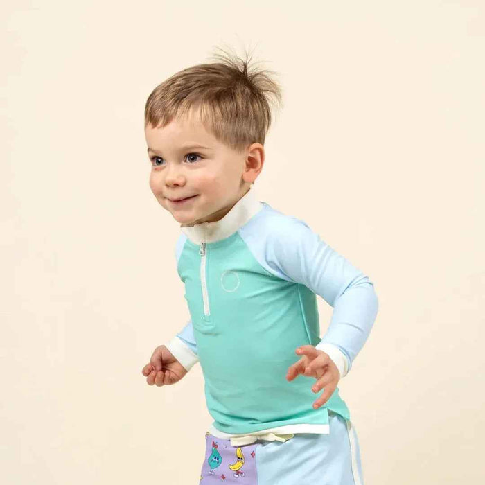 KiETLA® Otroška kopalna majica z dolgimi rokavi Green/Blue Ki ET LA
