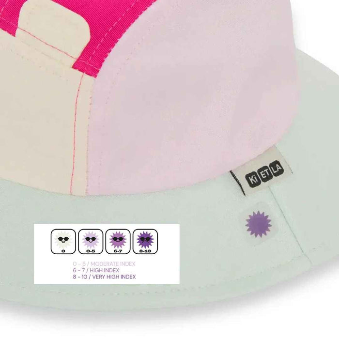 KiETLA® Klobuček Camper Hat Ourson Raspberry Pink Green Ki ET LA