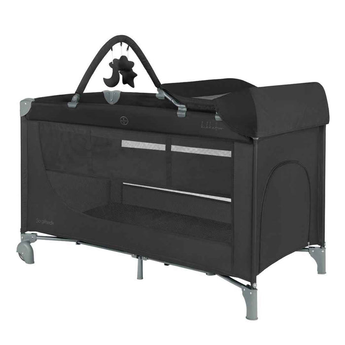 KikkaBoo® Prenosna posteljica 2 levels 125x65 So Gifted PLUS Black 2026 KikkaBoo