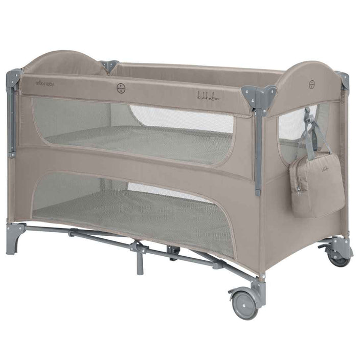 KikkaBoo® Prenosna posteljica 2 levels Milky Way Beige 2026 KikkaBoo