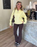 Knit Half Zip in Cool Yellow