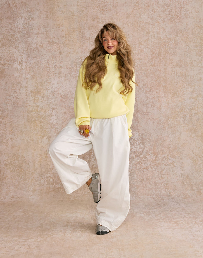 Knit Half Zip in Cool Yellow