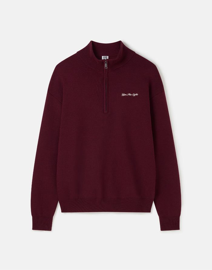 Knit Half Zip in Fig