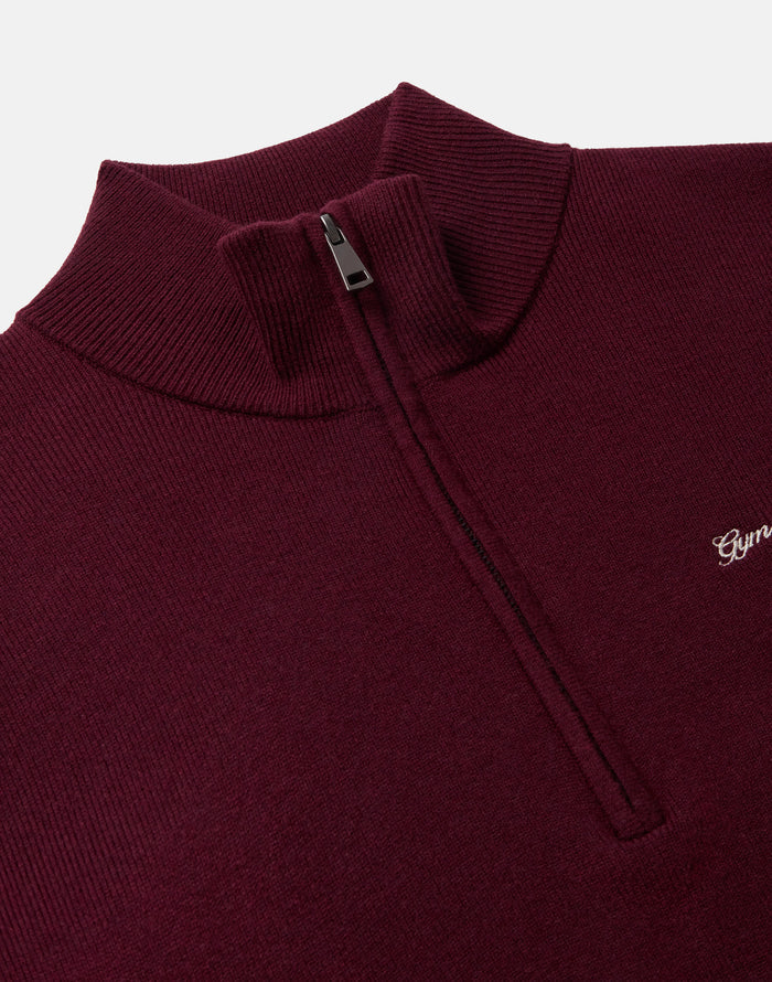 Knit Half Zip in Fig