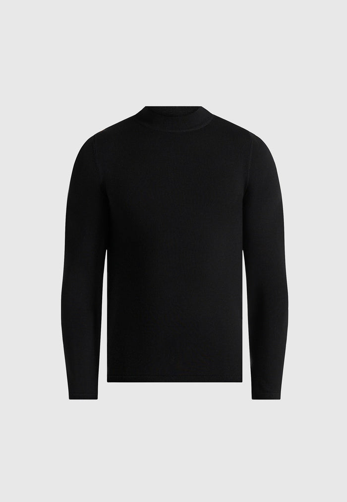 kw003-fitted-mock-neck-wool-blend-jumper-black