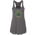 Ladies Flowy Racerback Tank- Dark Grey Heather