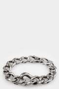 Large chain black diamond bracelet