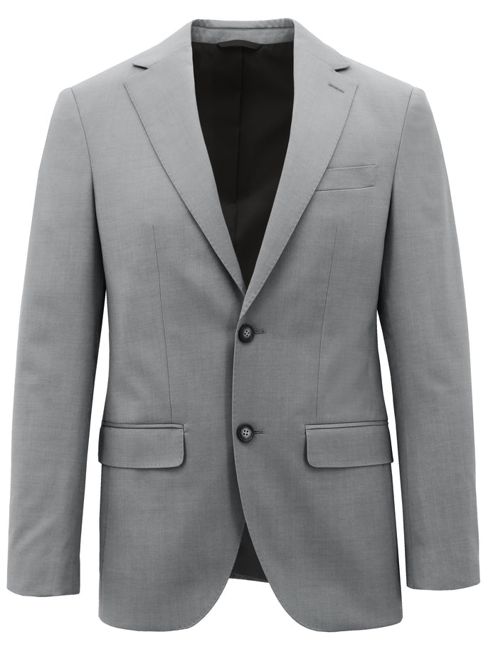 Lazio 112 Grey Wool Stretch Suit Jacket