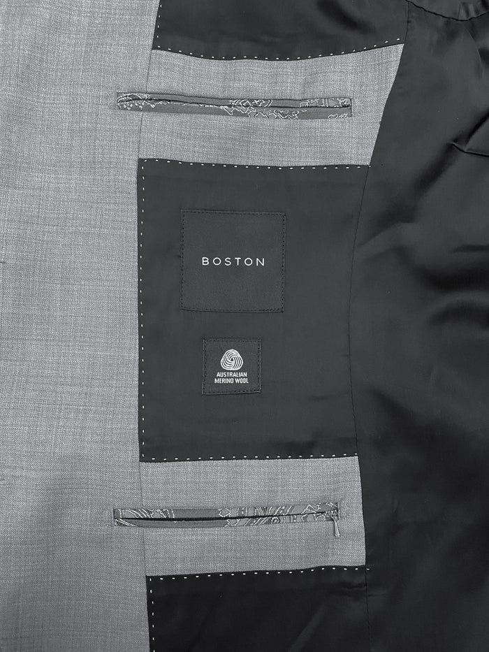 Lazio 112 Grey Wool Stretch Suit Jacket