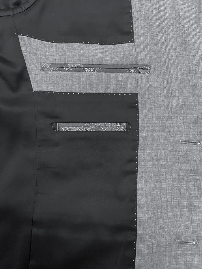 Lazio 112 Grey Wool Stretch Suit Jacket