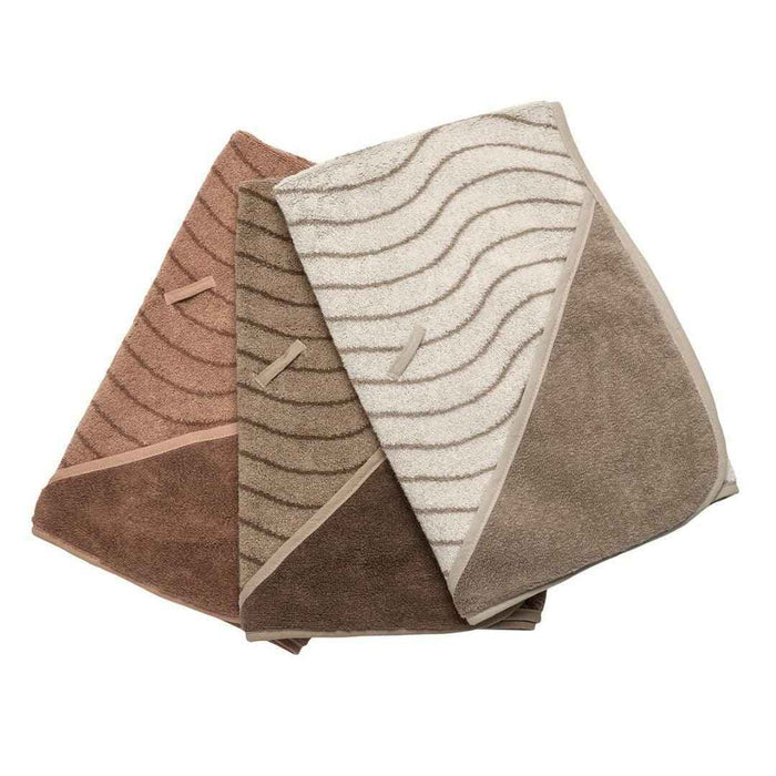 Leander® Bombažna brisača s kapuco Woodland Mocca 80x80 Leander
