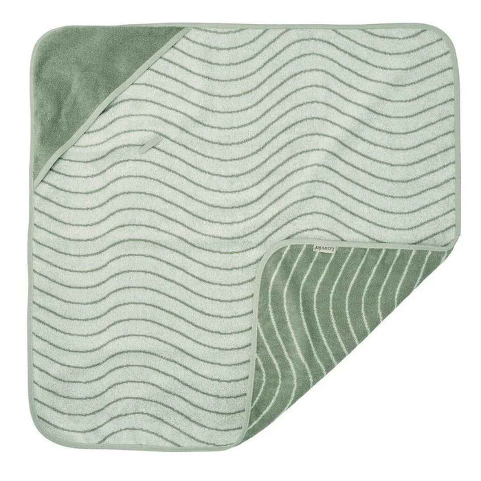 Leander® Bombažna brisača s kapuco Woodland Sage Green 80x80 Leander