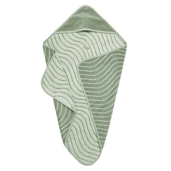 Leander® Bombažna brisača s kapuco Woodland Sage Green 80x80 Leander