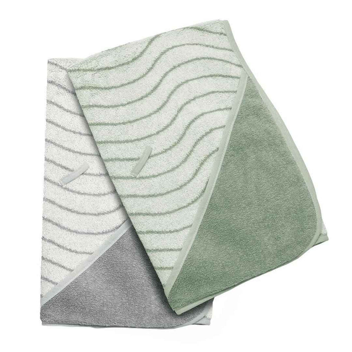 Leander® Bombažna brisača s kapuco Woodland Sage Green 80x80 Leander