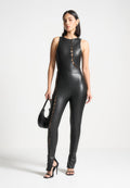 leather-cut-out-button-detail-jumpsuit-black