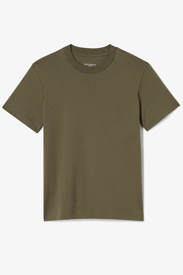 Olive green t-shirt on a white background | Exclude | Still