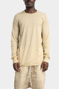 Rick Owens DRKSHDW | SS25 - Level long sleeve tee, Cotton gauze - Parchment