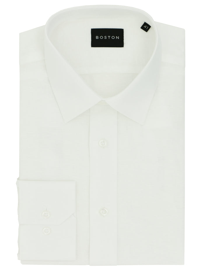 Liberty Business Linen Cotton White Shirt
