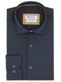 Liberty Casual Navy Orange Print Shirt