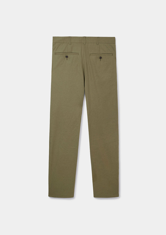 Lichen Green Casual Trousers, Casual Trousers - SIRPLUS