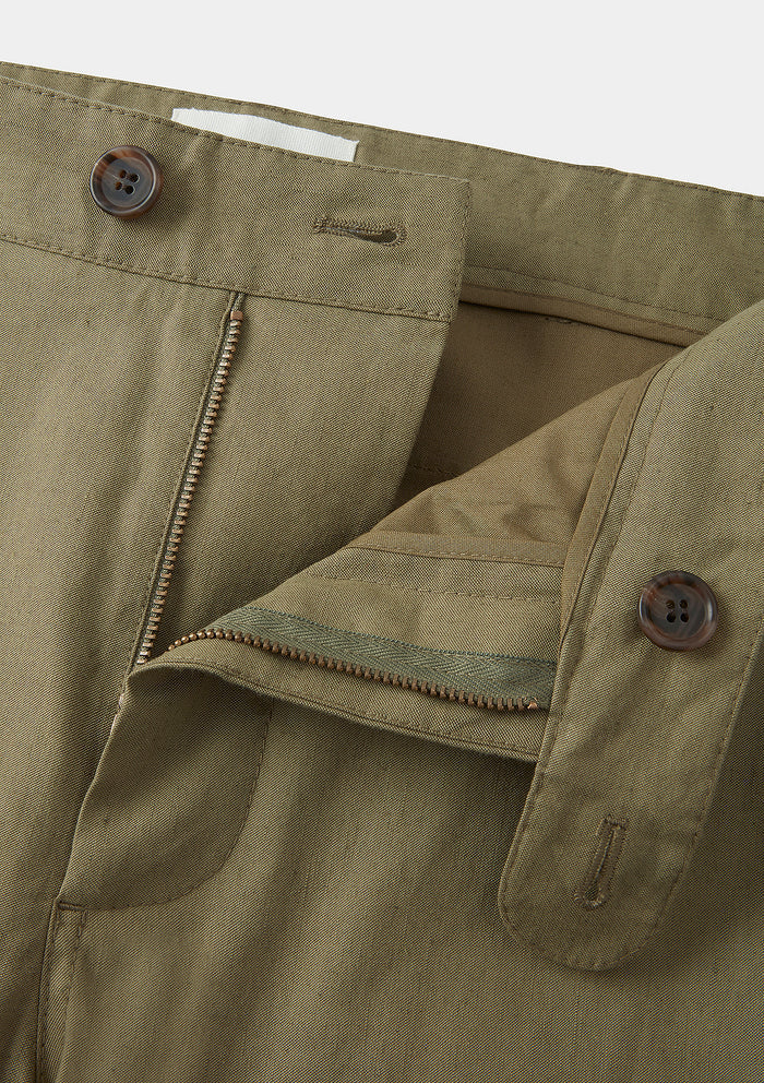 Lichen Green Casual Trousers, Casual Trousers - SIRPLUS