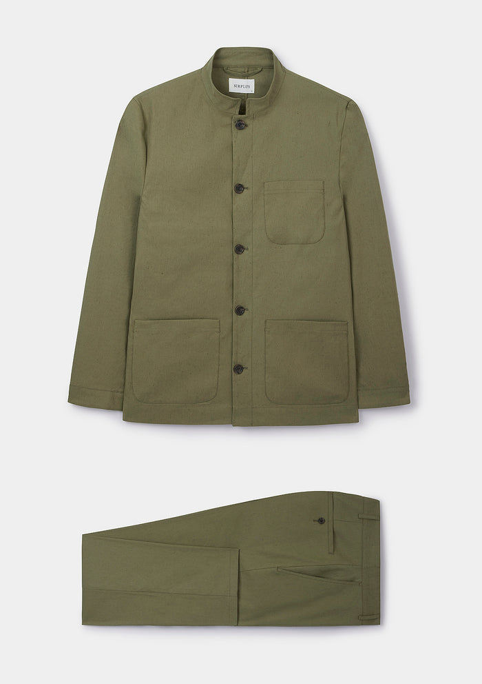 Lichen Green Casual Trousers, Casual Trousers - SIRPLUS