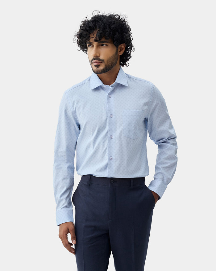Light Blue Printed Shirt - Quill