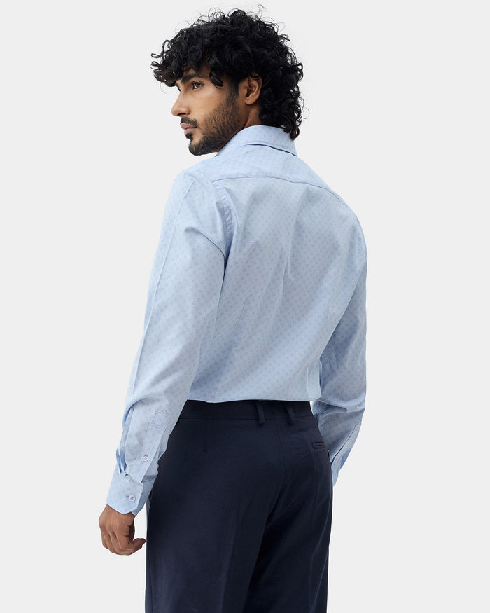 Light Blue Printed Shirt - Quill